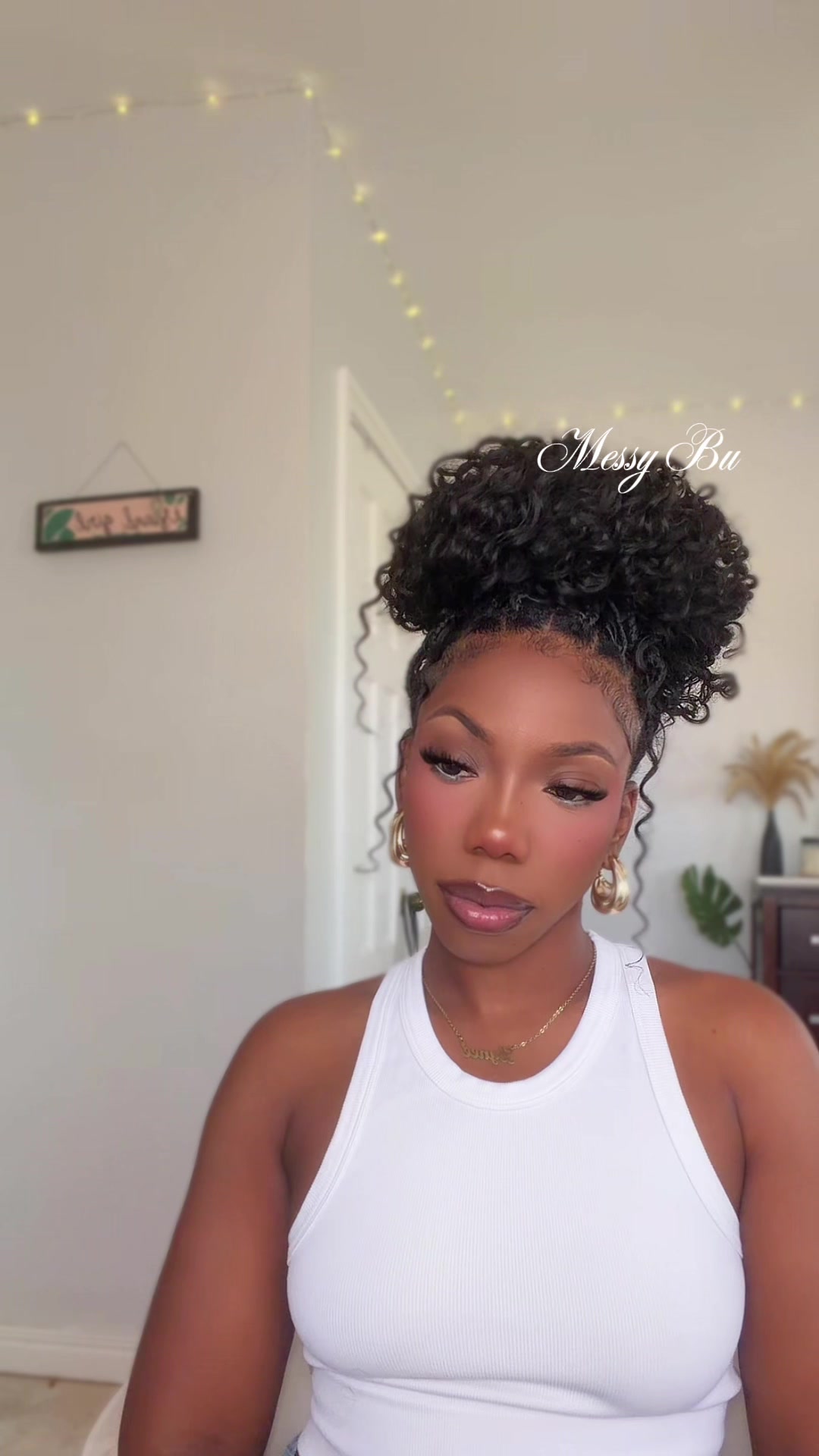 TikTok post by @lynee.a for BGM Girl Hair. Caption reads: [...] let’s switch it up a lil. Hair From....