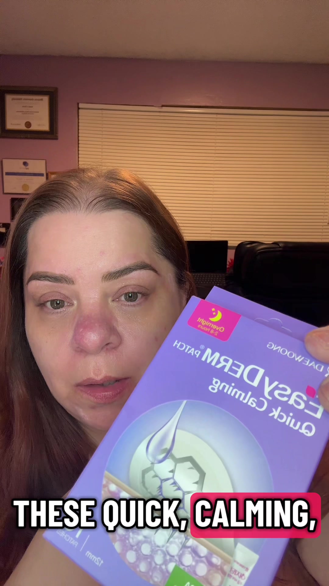 TikTok post by @whiskedawaywithbonnie for Easyderm Vietnam. Caption reads: EasyDerm calming patches #acnepatch #easyderm....