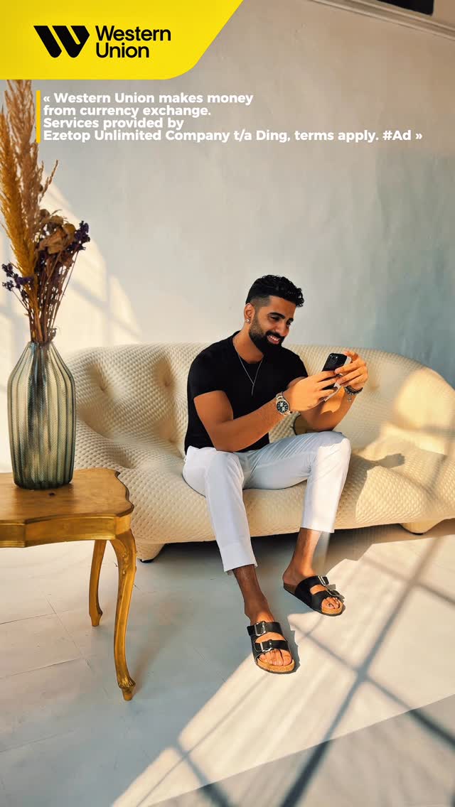 Instagram post by @_harrytoor_ for Western Union. Caption reads: @westernunion 👀♥️ Because distance shouldn’t stop....