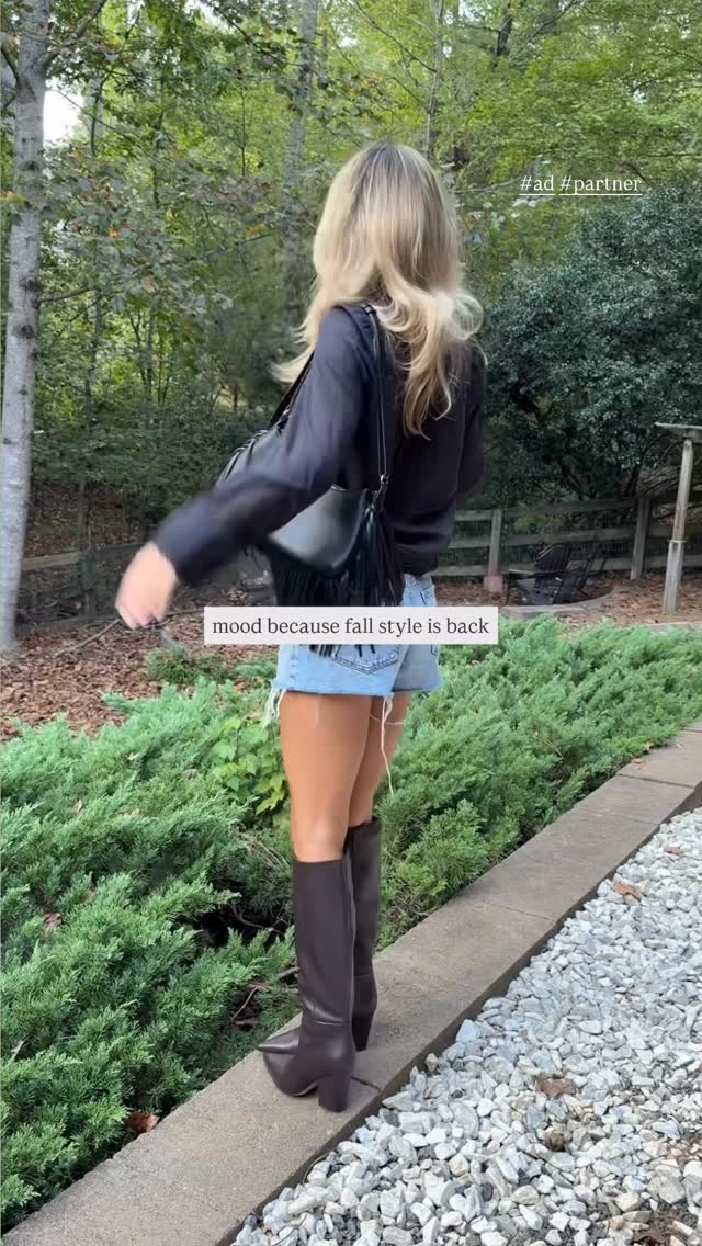 Instagram post by @ajjdavis for Nine West. Caption reads: Heading into fall with the perfect boots @ninewest....