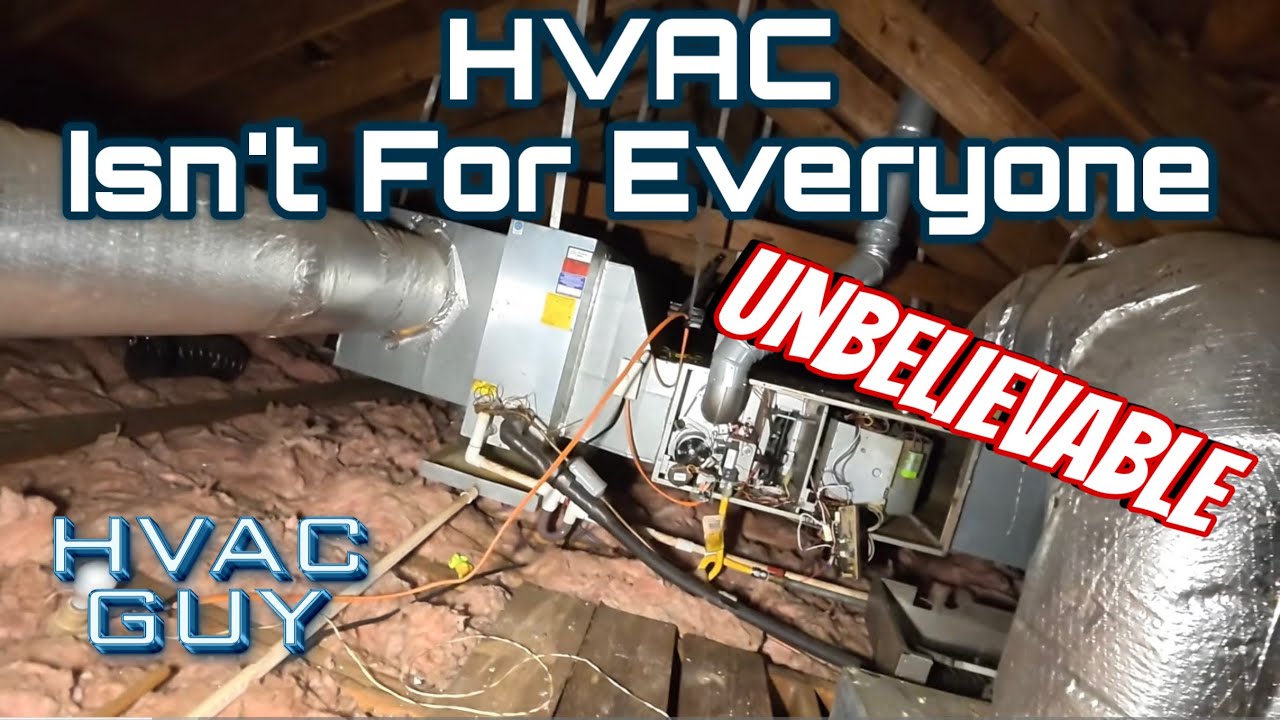 YouTube post by @HVACGUY for Milwaukee Tool. Caption reads: This Is Why You Need To Call A Professional! .