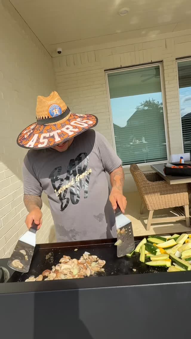 Instagram post by @nicolettelifts for Corona USA. Caption reads: Breaking in our new @blackstoneproducts #hibachi....