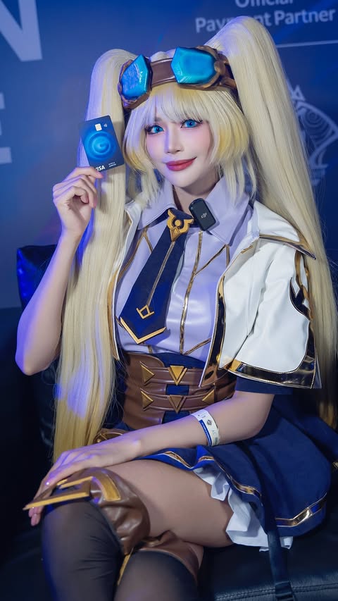 Instagram post by @myrtlegail for GCash. Caption reads: Powered up experience sa M7 with @gcashofficial 💙....