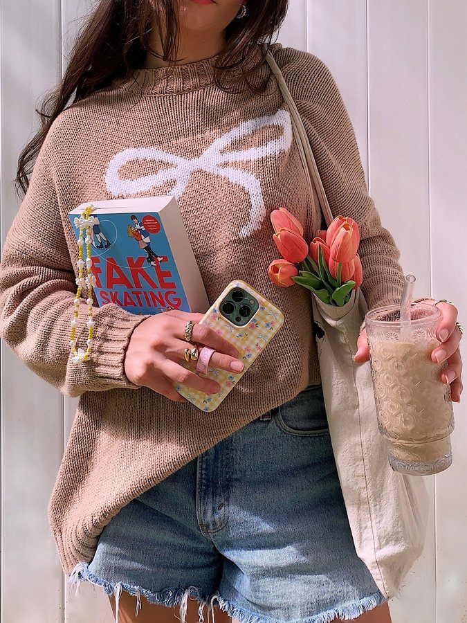 Instagram post by @bookloveraly for LoopyCases. Caption reads: feeling so high school with my current read....