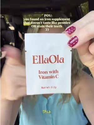TikTok post by @thatmamasamismith for EllaOla. Caption reads: [...] iron can feel like an Olympic sport. 😂....