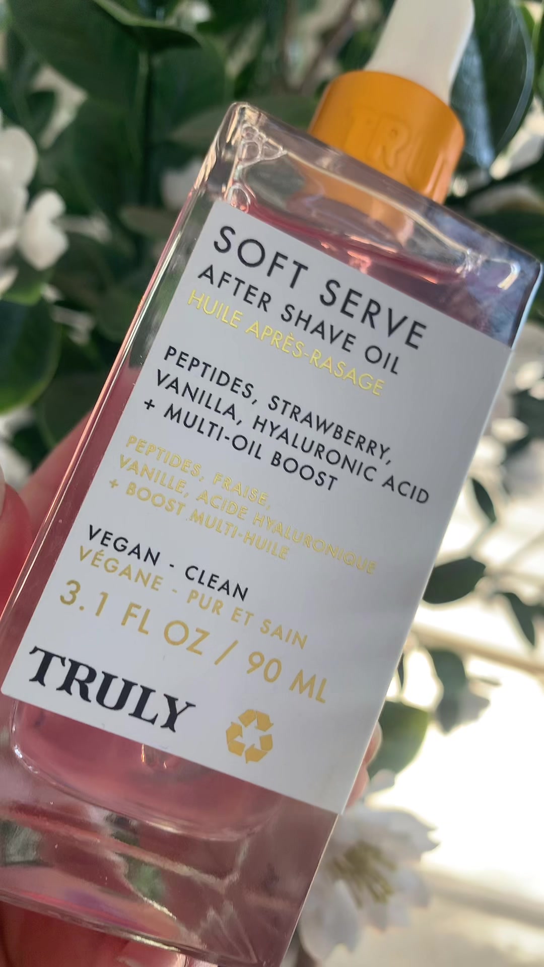 TikTok post by @pattyisr for Truly Beauty. Caption reads: [...] #softserveaftershaveoil @Truly Beauty.
