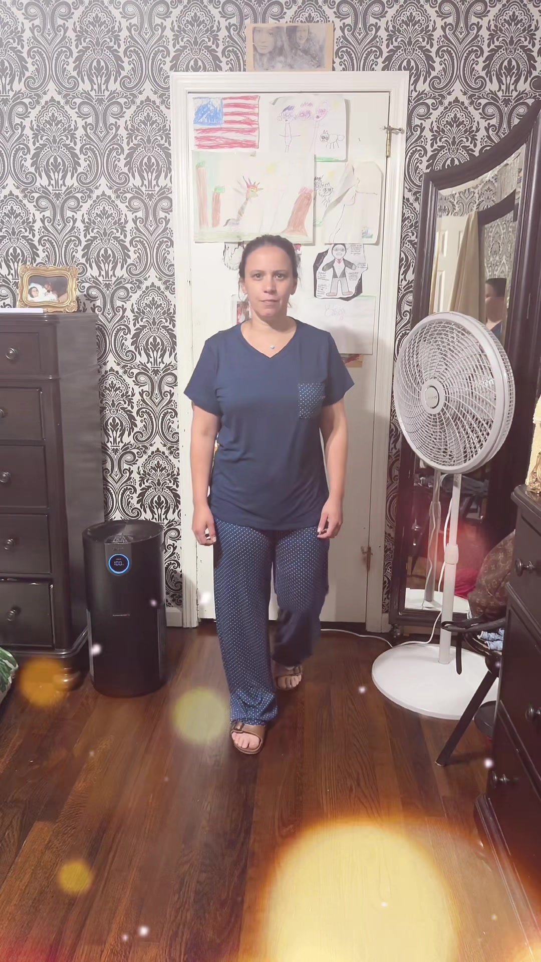 TikTok post by @advertisingwithdarren for Real Essentials. Caption reads: Short Sleeve Loungewear @Real Essentials Apparel....
