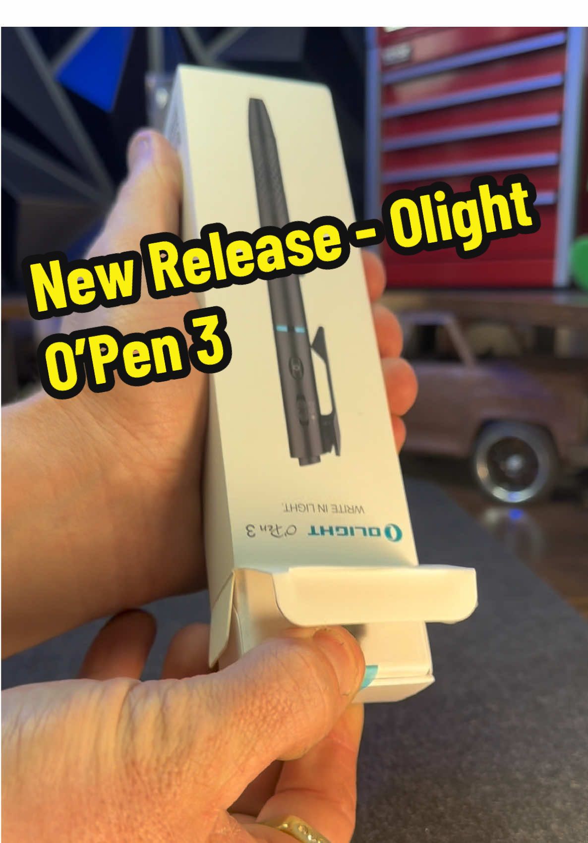 TikTok post by @kuntzfabrication for Olight. Caption reads: [...] Nothing extra, just stuff that works @OLIGHT....