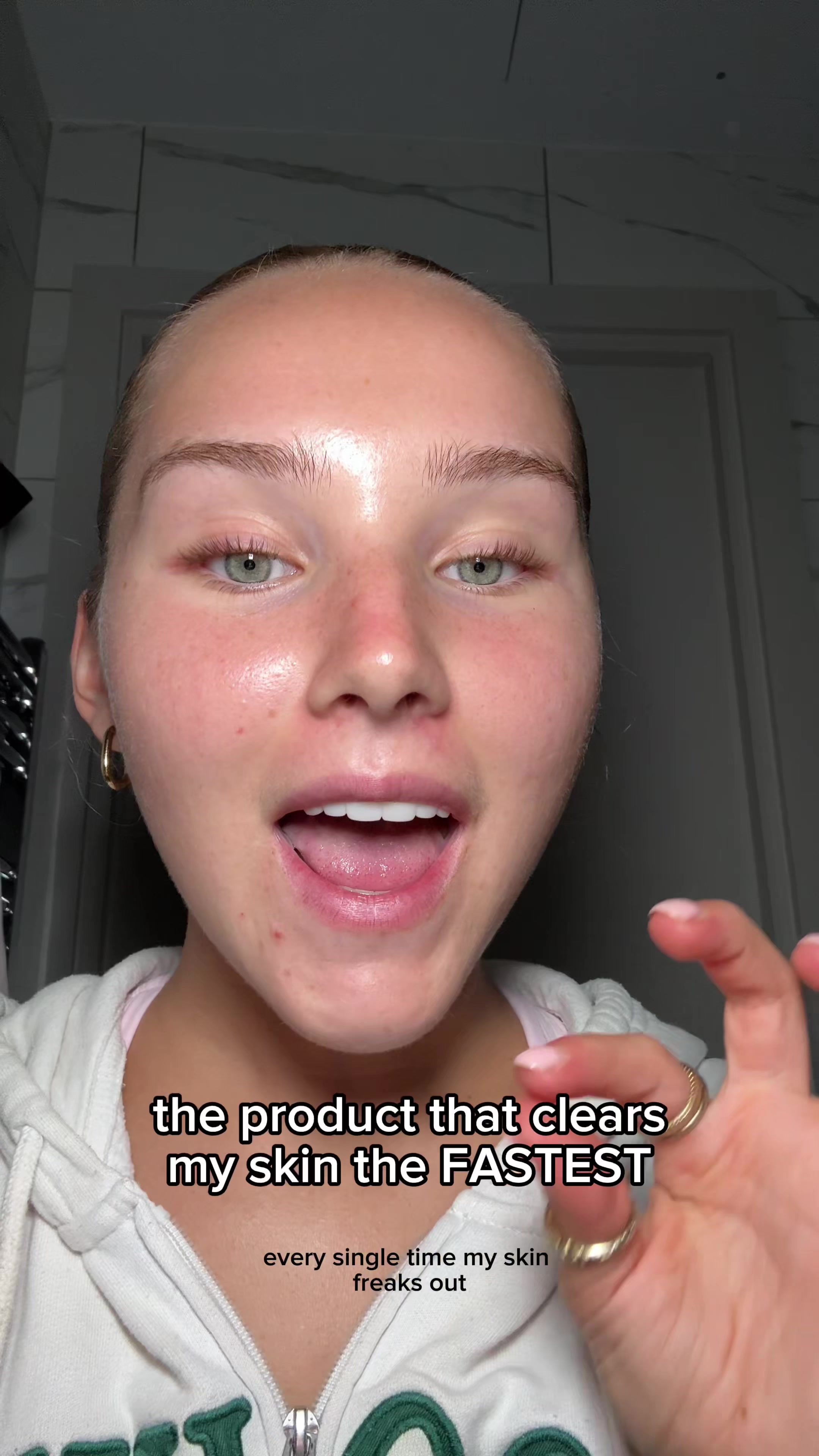 TikTok post by @lifewithmils for Dr Sam Bunting. Caption reads: when my skin flares up, I do the SAME thing ⭐️....