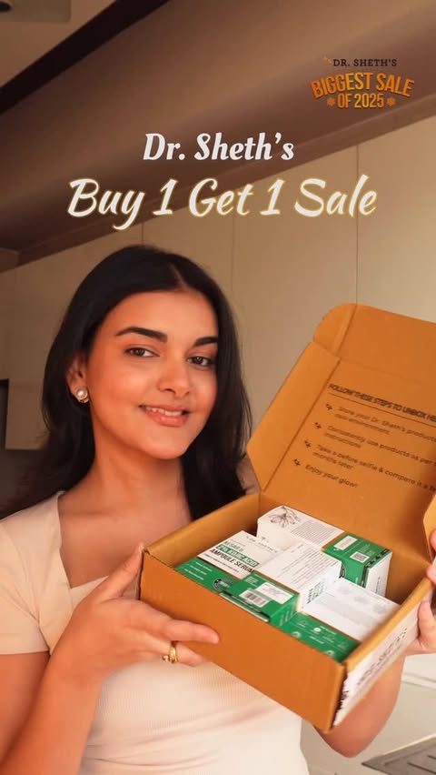 Instagram post by @saakshi.sr for Dr Sheths. Caption reads: Dr sheth’s B1G1 sale is live!!! 🥳 

@drsheths....