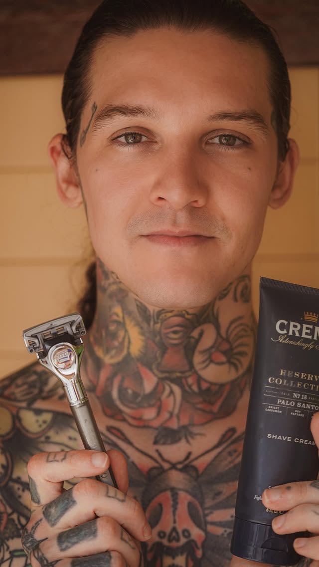 Instagram post by @joshdeaneofficial for Cremo Company. Caption reads: I usually hate shaving but with @cremocompanyau....