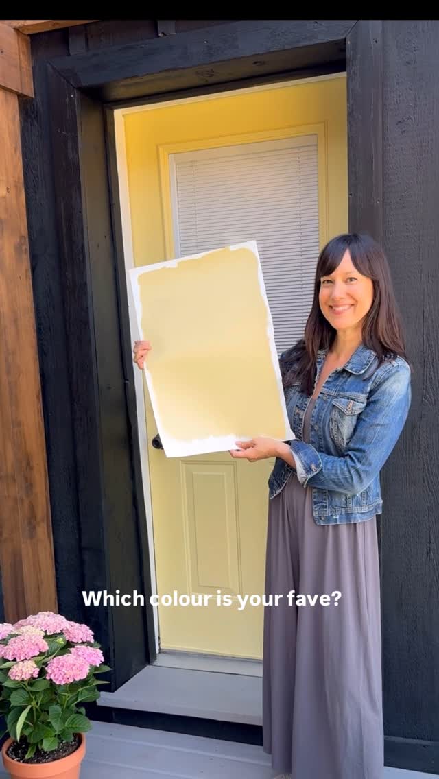 Instagram post by @samanthapynn for Home Hardware. Caption reads: When pulling together the palette for Lynn and....