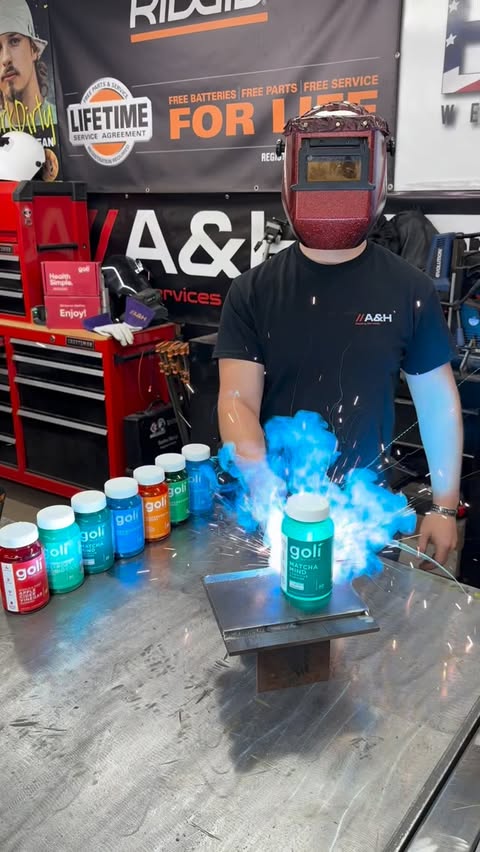 Instagram post by @harrison_stone for Goli Nutrition. Caption reads: Fuel your potential with @golinutrition today! 🔥....