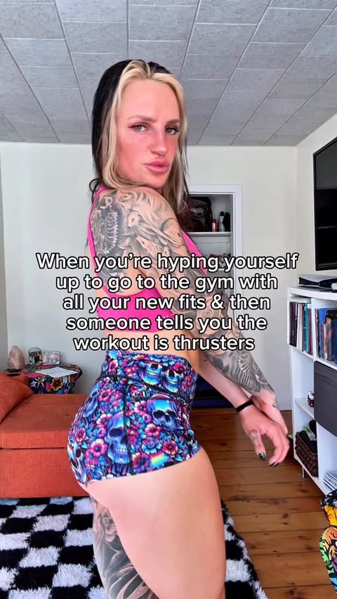 Instagram post by @onethirtythicc for Constantly Varied Gear. Caption reads: Thrusters always ruin the vibe 🙄 But sale shorts....
