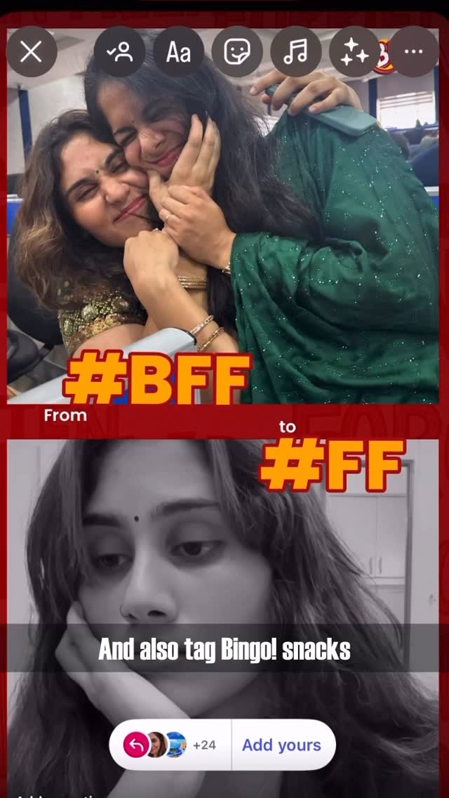 Instagram post by @vegfrieddmomo for Bingo! Snacks. Caption reads: Nothing hurts more than being the friend who’s....