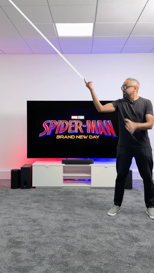 Instagram post by @supersaf for Sony UK & Ireland. Caption reads: Rediscover Spider-Man in True Colour right in your....