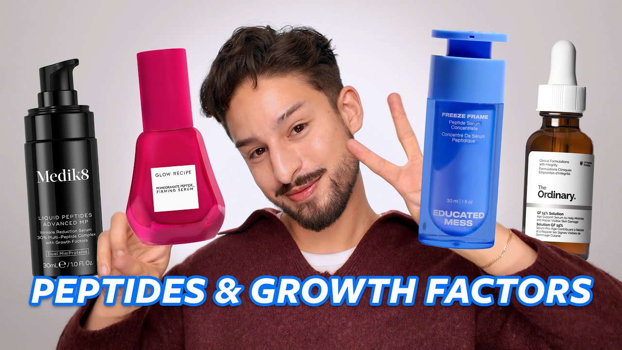 YouTube post by @GlowByRamón for Medik8. Caption reads: [...] Mentioned:

Medik8 Liquid Peptides Advanced....