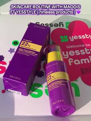 TikTok post by @or_mogotsi for Nineless. Caption reads: thank you to @YesStyle and @NINELESS for trusting....