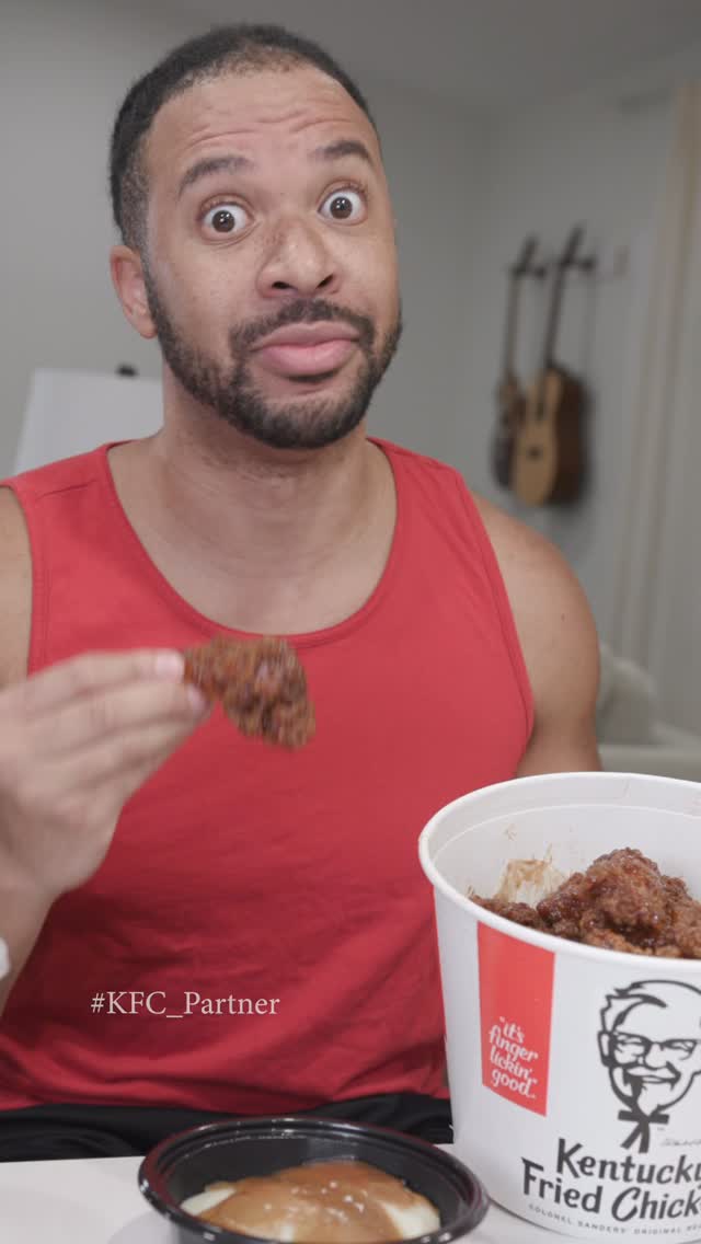 Instagram post by @scootermagruder for Kfc. Caption reads: @kfc is the real MVP this season. Get 20 wings for....