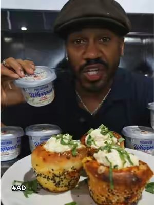 TikTok post by @kingschratz for Mike's Hot Honey. Caption reads: [...] Cream Cheese x Mike's Hot Honey Collab is....
