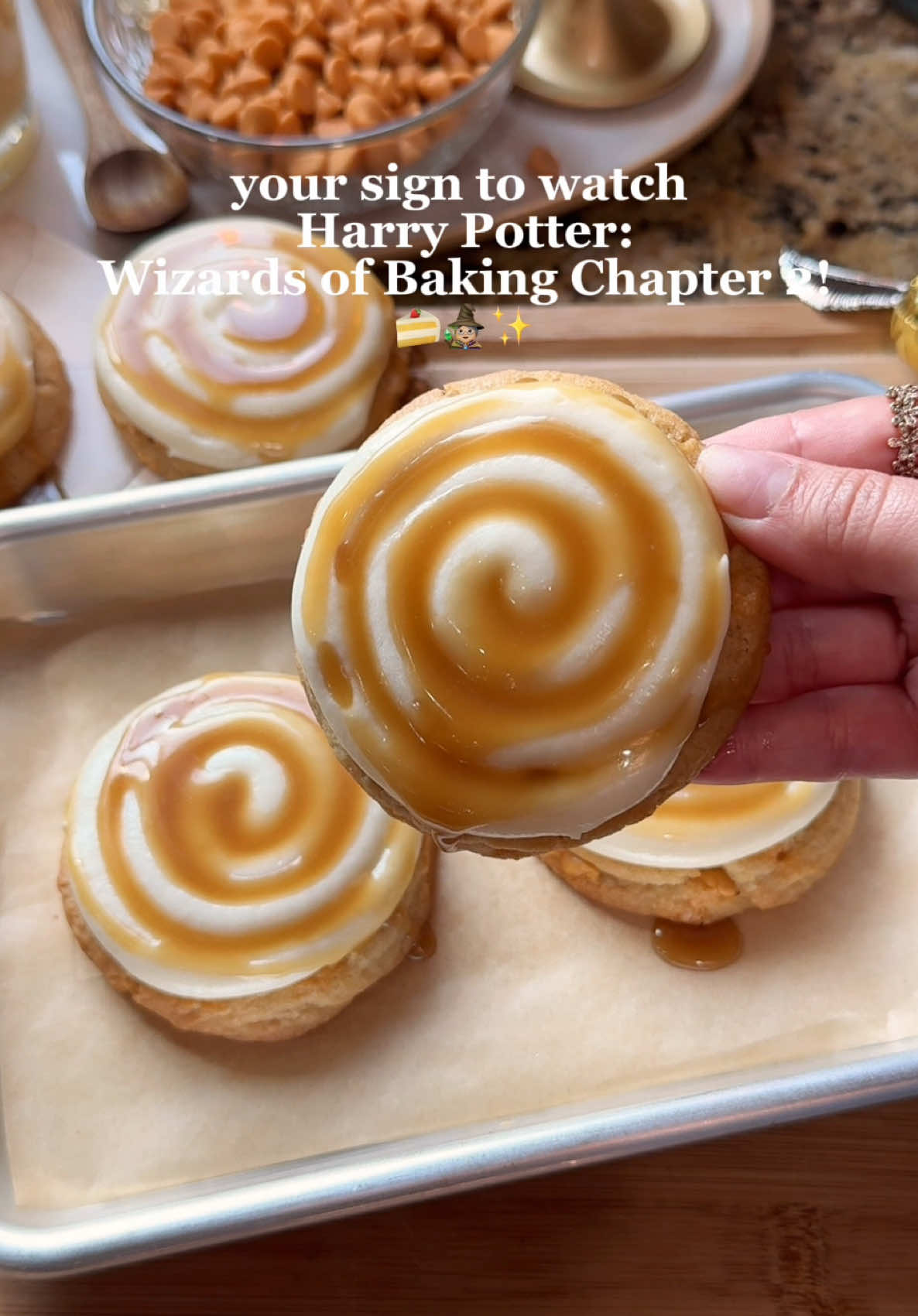 TikTok post by @_jenperezz for Food Network. Caption reads: [...] Wizards of Baking Season 2 on @Food Network....