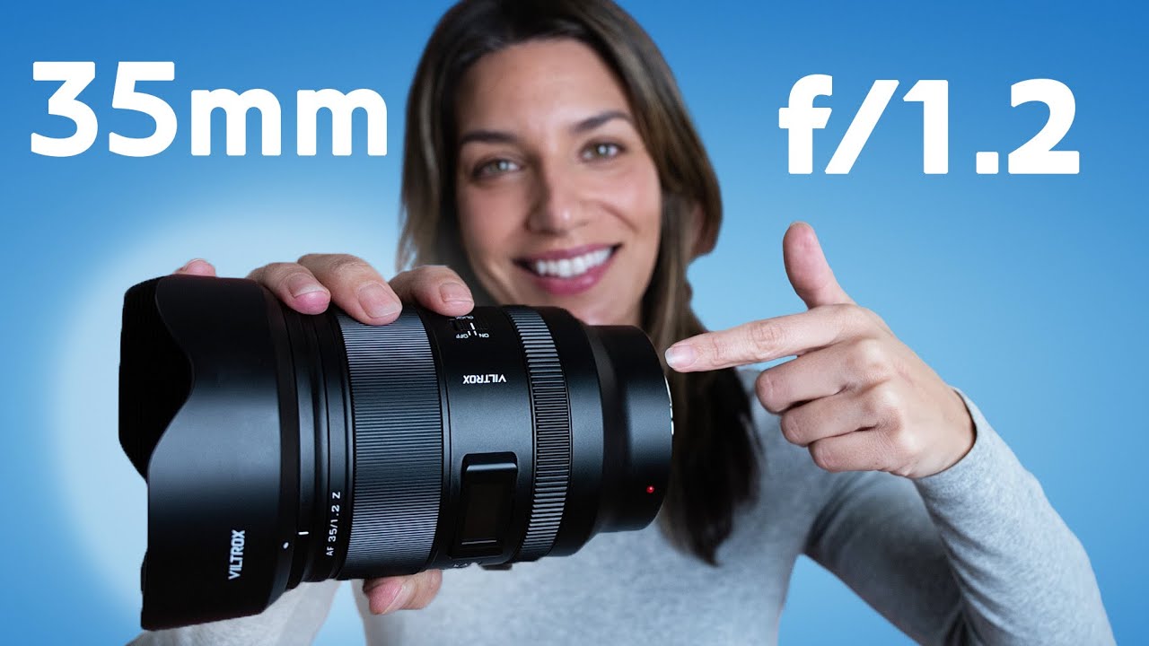 YouTube post by @TonyAndChelsea for Viltrox. Caption reads: They DID it! VILTROX 35mm f/1.2 LAB: High quality....