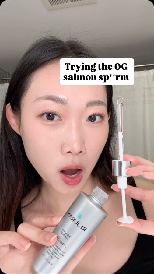 Instagram post by @claudiaashao for Rejuran. Caption reads: [...] not going back to any other PDRM serum....