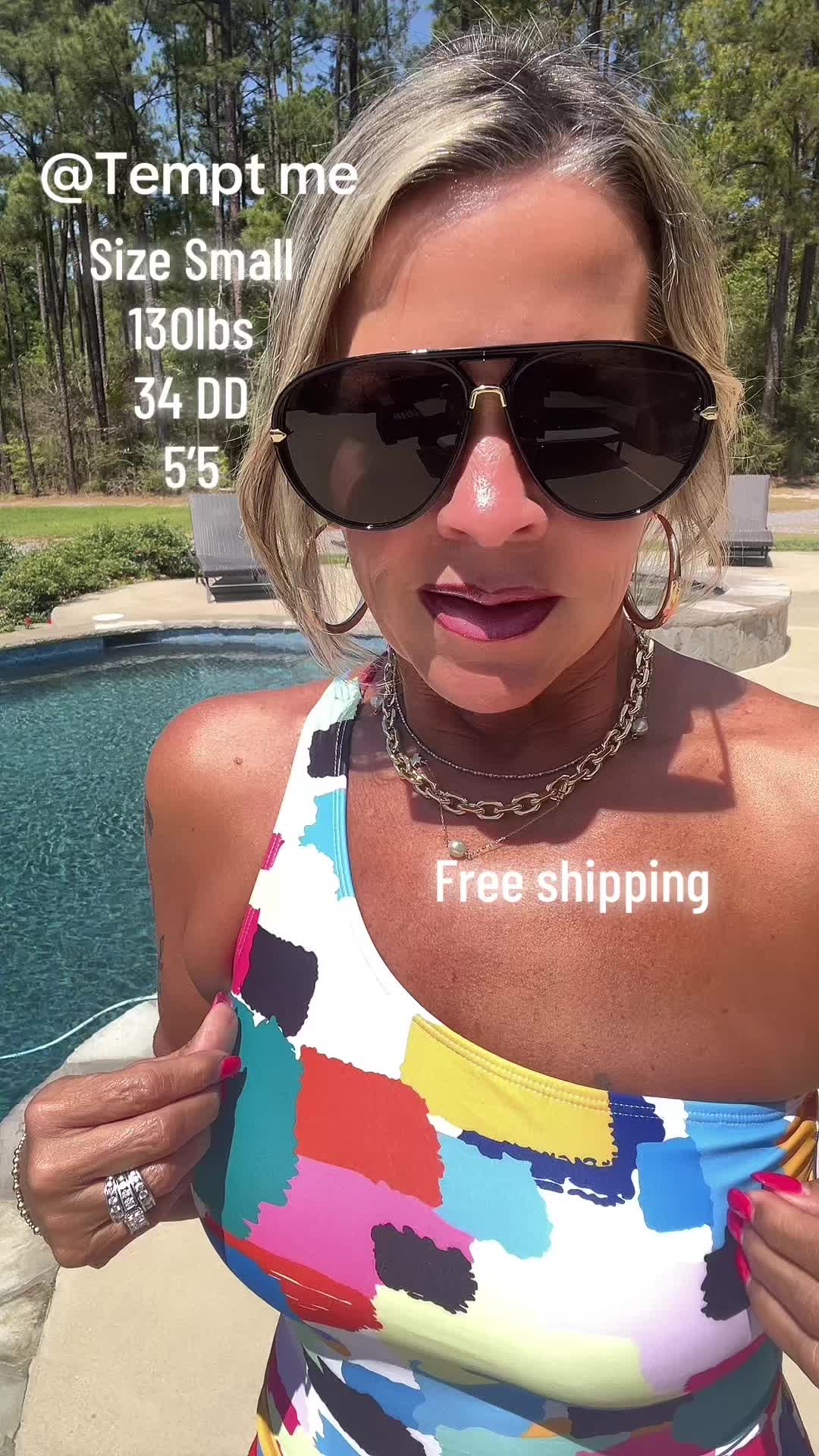 TikTok post by @reagangcameron for Tempt Me Swimsuits. Caption reads: The cutest mom approved swimsuit @Tempt Me....