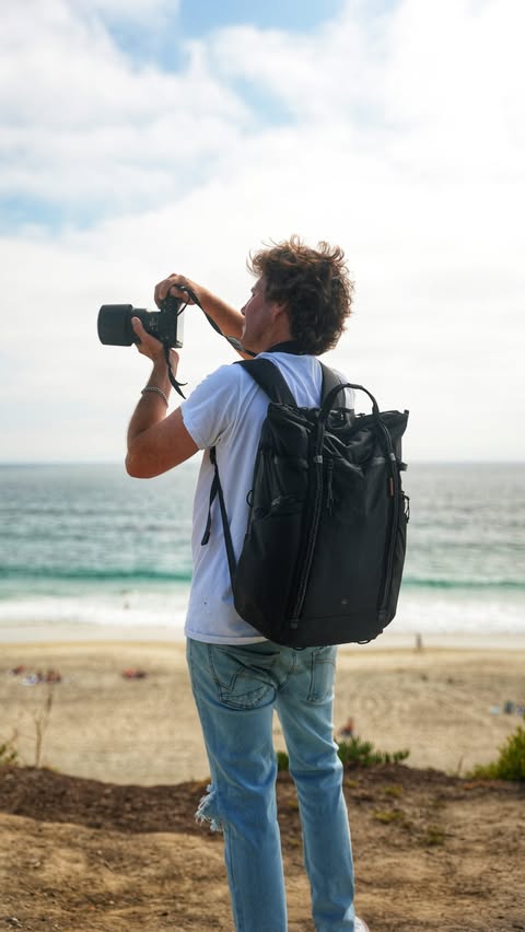 Instagram post by @sparkle_films for PGYTECH. Caption reads: On the move? So am I. The @pgytechglobal OneGo....