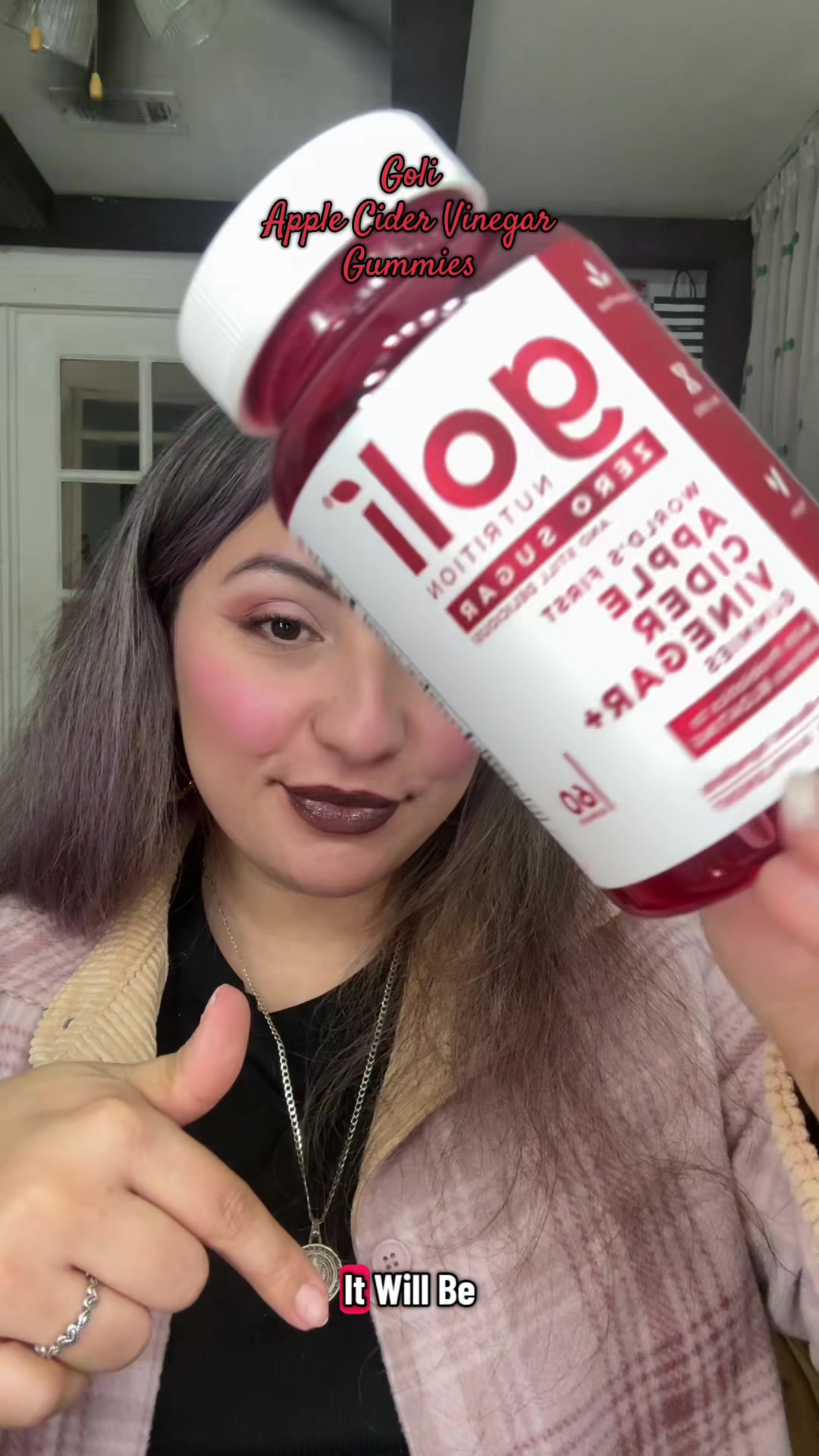 TikTok post by @elizabeettthhhh_ for Goli. Caption reads: A healthy way to keep you going with @Goli®....