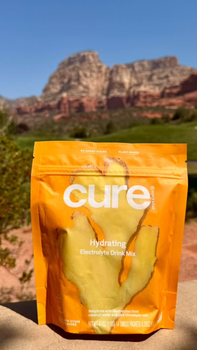 Instagram post by @healthymouth_healthylife for Cure Hydration. Caption reads: I told you guys I don’t go anywhere without my....