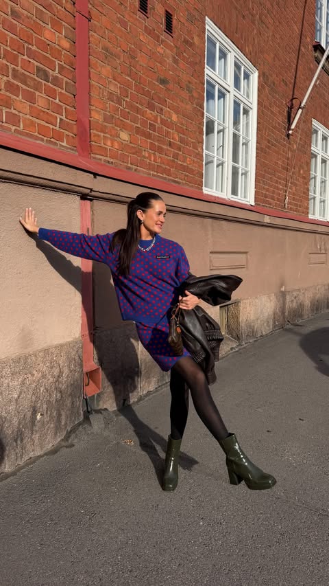 Instagram post by @johannapuhakka for Marimekko. Caption reads: Cutest outfit hetkeen!! pallosetti @marimekko * pr....
