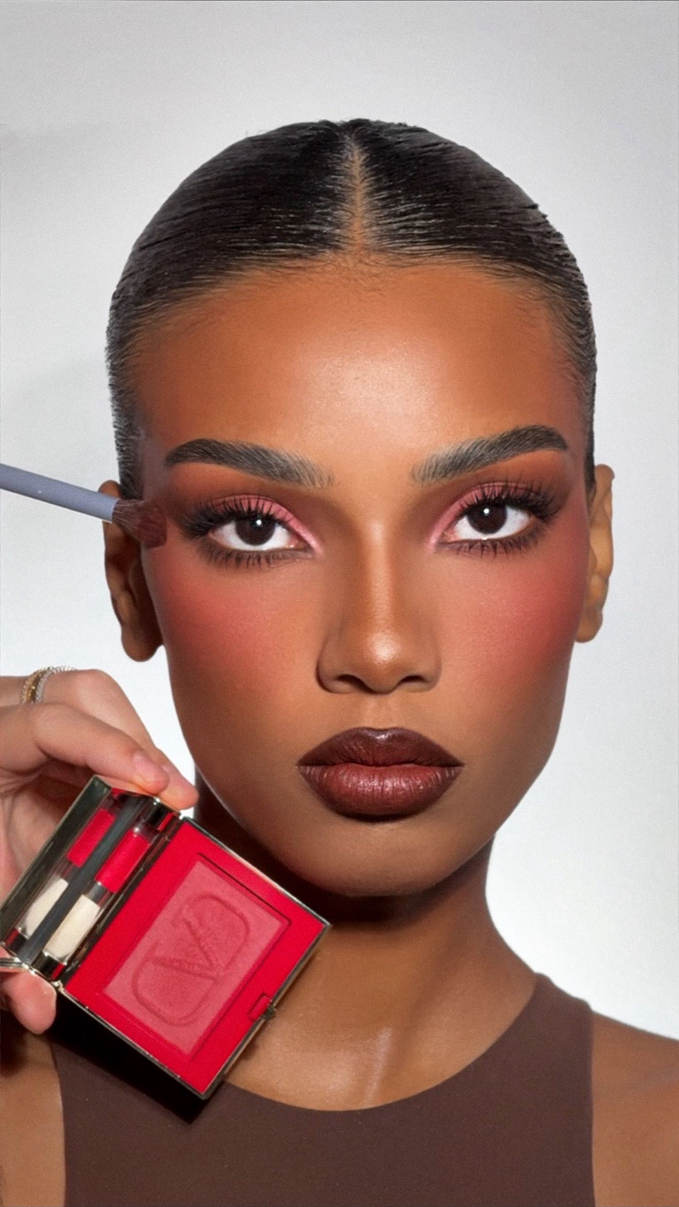 Instagram post by @mrdanielmakeup for Valentino Beauty. Caption reads: Red Petal Glam

@biotherm Aquasource Hyalu Plump....