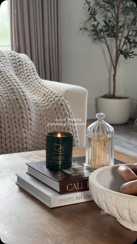Instagram post by @harleylynn.m for Bath & Body Works. Caption reads: #ad | a cozy afternoon in the apple orchard &....