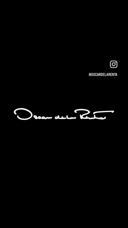 Instagram post by @luciabrunoofficial for Oscar De La Renta. Caption reads: @oscardelarenta - nearly bright.