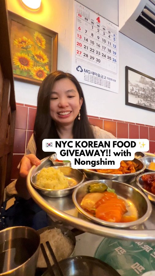 Instagram post by @casserolebites for Nongshim USA. Caption reads: 💛 @nongshimusa GIVEAWAY with SEOUL IN THE....
