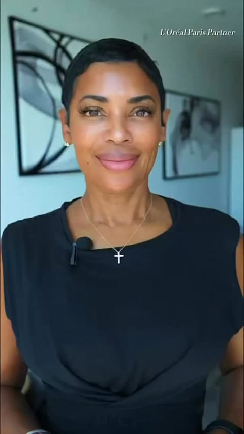 Instagram post by @angeliquemiles for L'Oréal Paris. Caption reads: The road to 60 looks like an outdoor workout and....