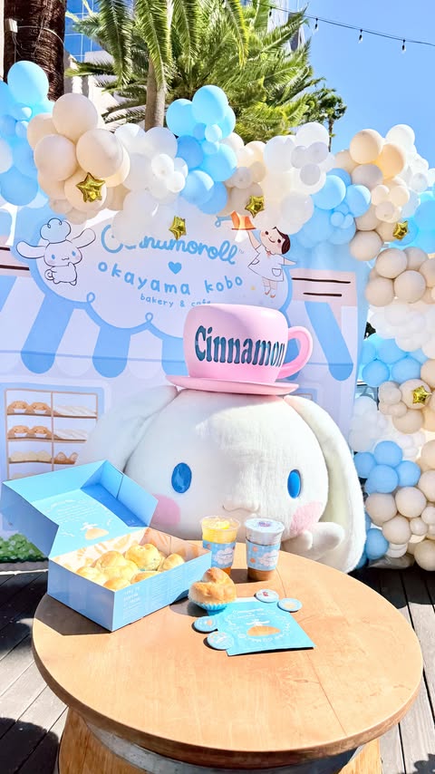 Instagram post by @officialcinnamoroll for Sanrio. Caption reads: The sweetest celebration with our friends at....