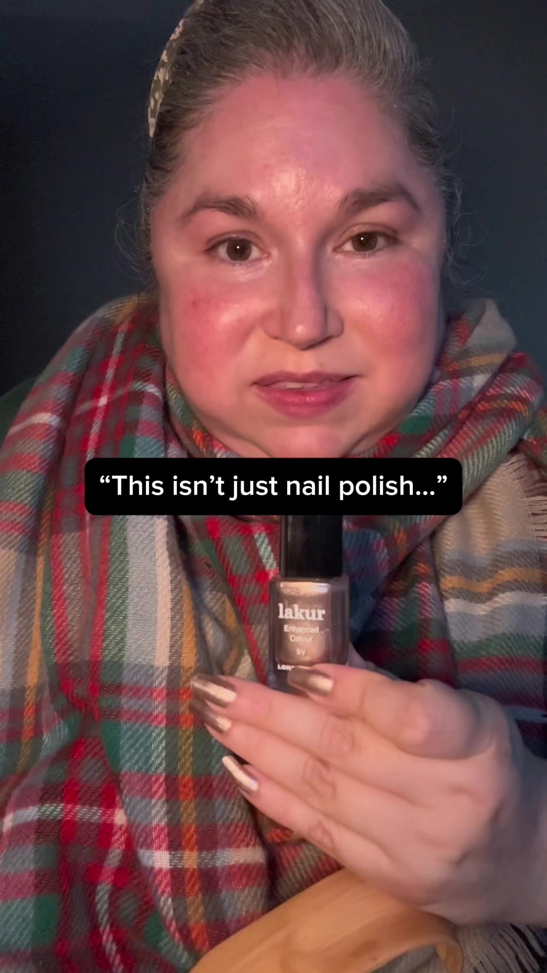 TikTok post by @ladyveritywiththescarfon for LONDONTOWN. Caption reads: Londontown Laqur Enhanced Polish isn’t just Polish....