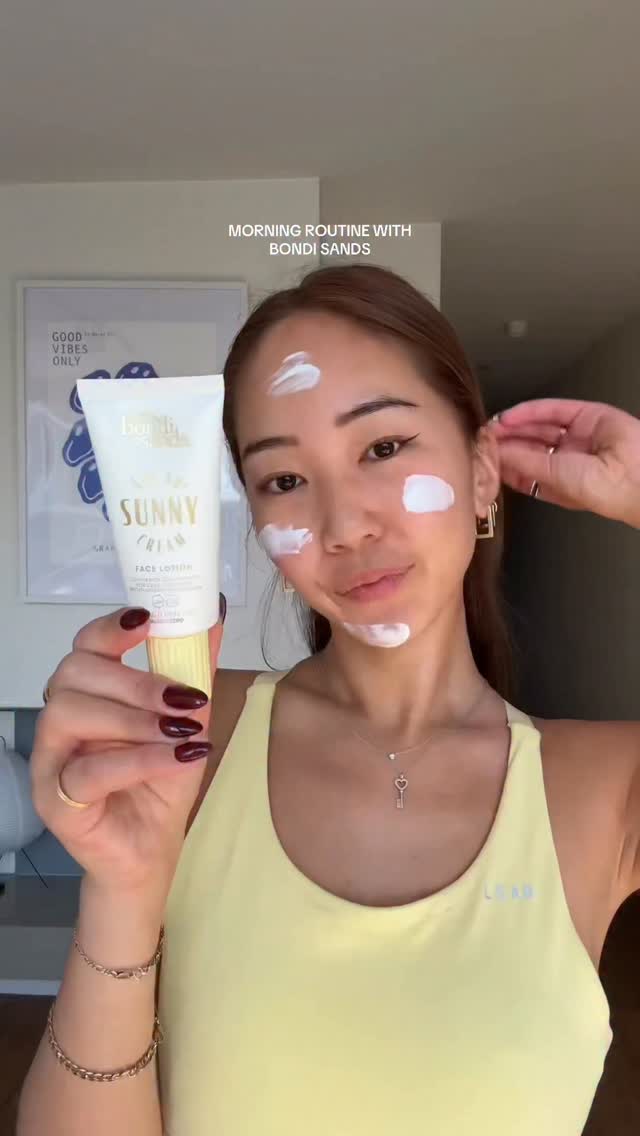 Instagram post by @jasyan_ for Bondisands. Caption reads: ☀️ SPF is the most important step in my morning....