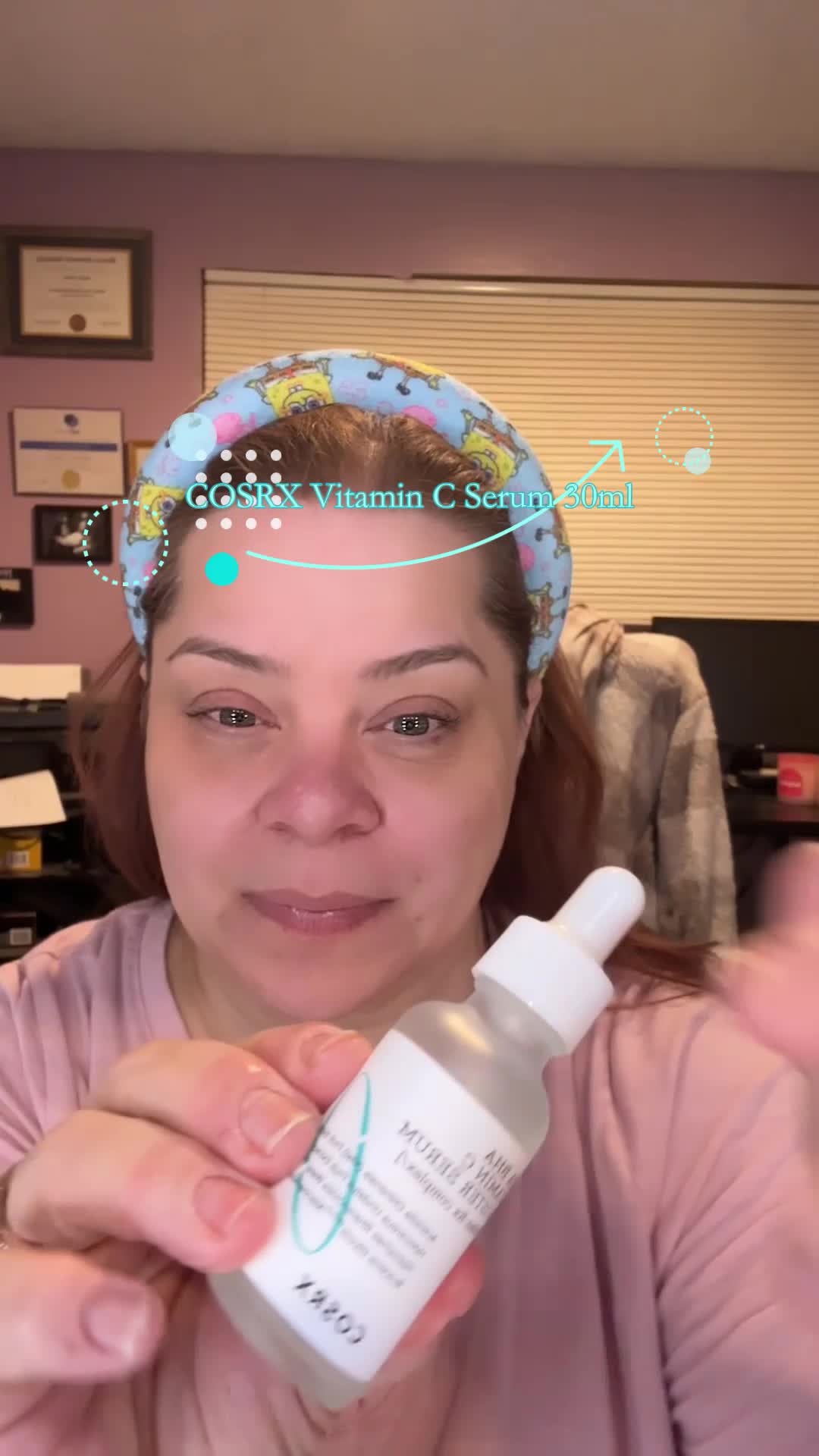 TikTok post by @whiskedawaywithbonnie for COSRX. Caption reads: Cosrx #cosrx #cosrxskincare #cosrxpartner [...].