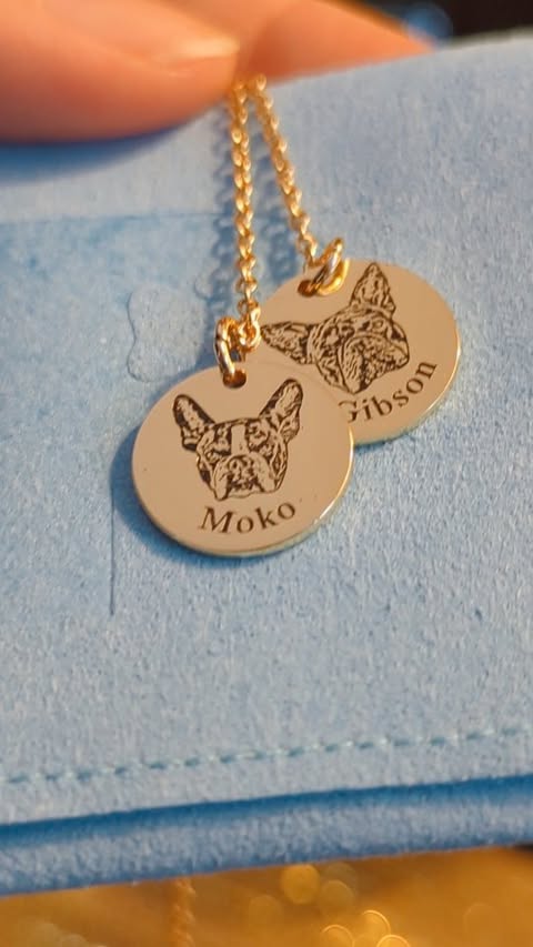 Instagram post by @moko_thefrenchie for Pupring. Caption reads: Thanks to @pupring who kindly sent us jewelry....