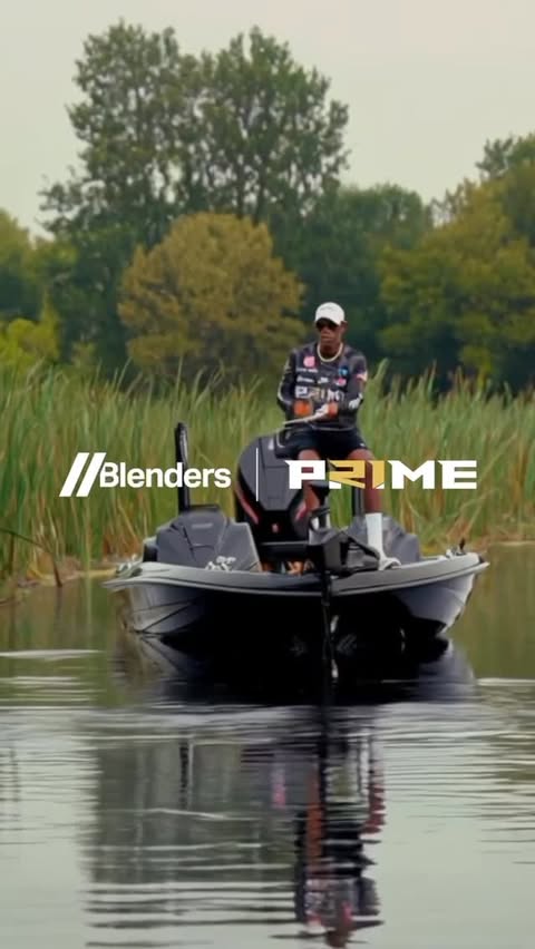 Instagram post by @deionsanders for Blenders Eyewear. Caption reads: Fishing is where I find my peace. The all-new....