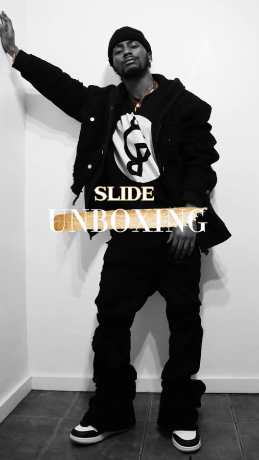 Instagram post by @guvpomusic for Slide Jewels. Caption reads: 🙏🏾📦💎✨ @slidejewels #unboxing Visit their site....