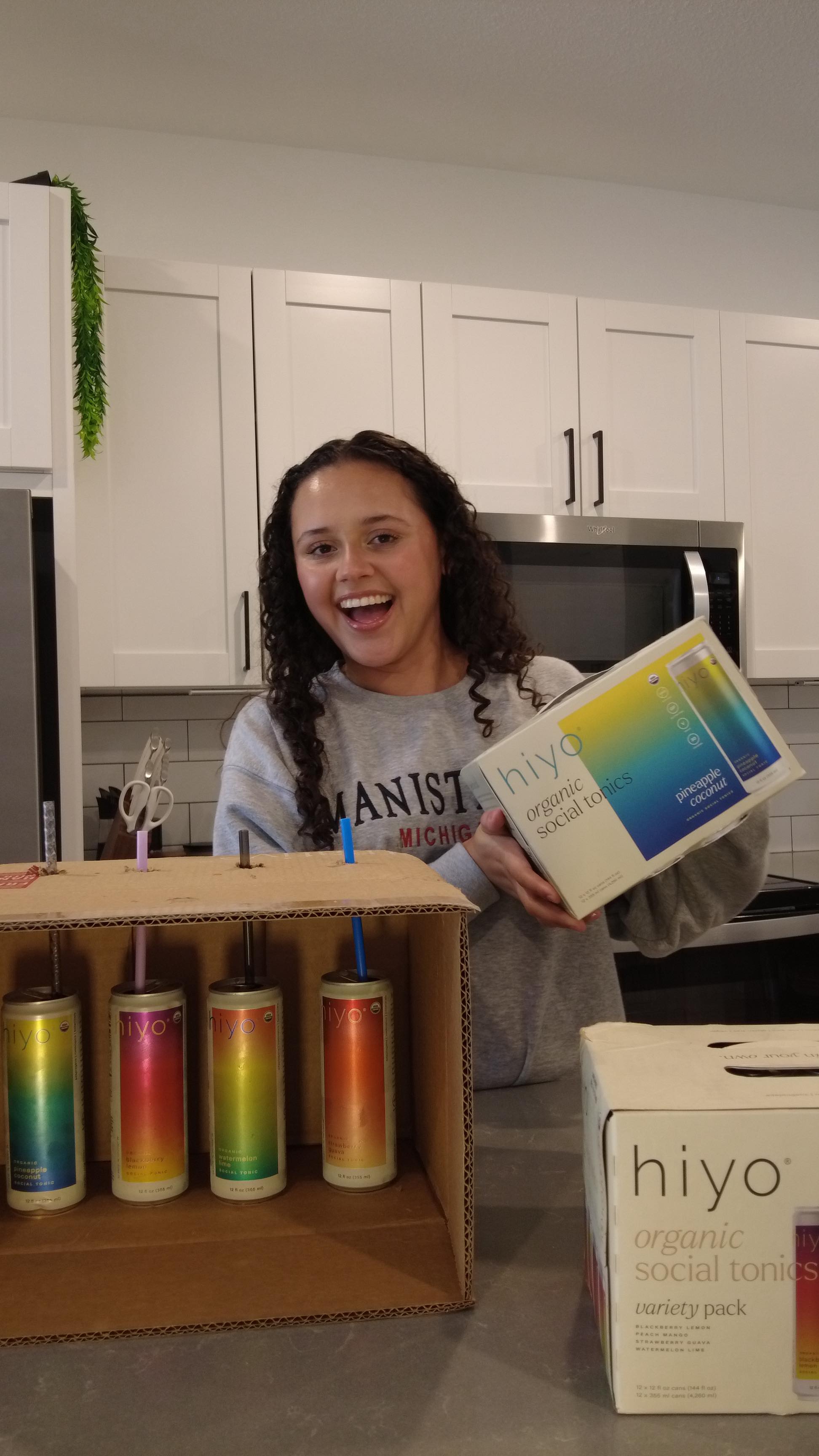 Instagram post by @alina_ladewig for hiyo. Caption reads: Taste Test Time with @drinkhiyo 
Can....