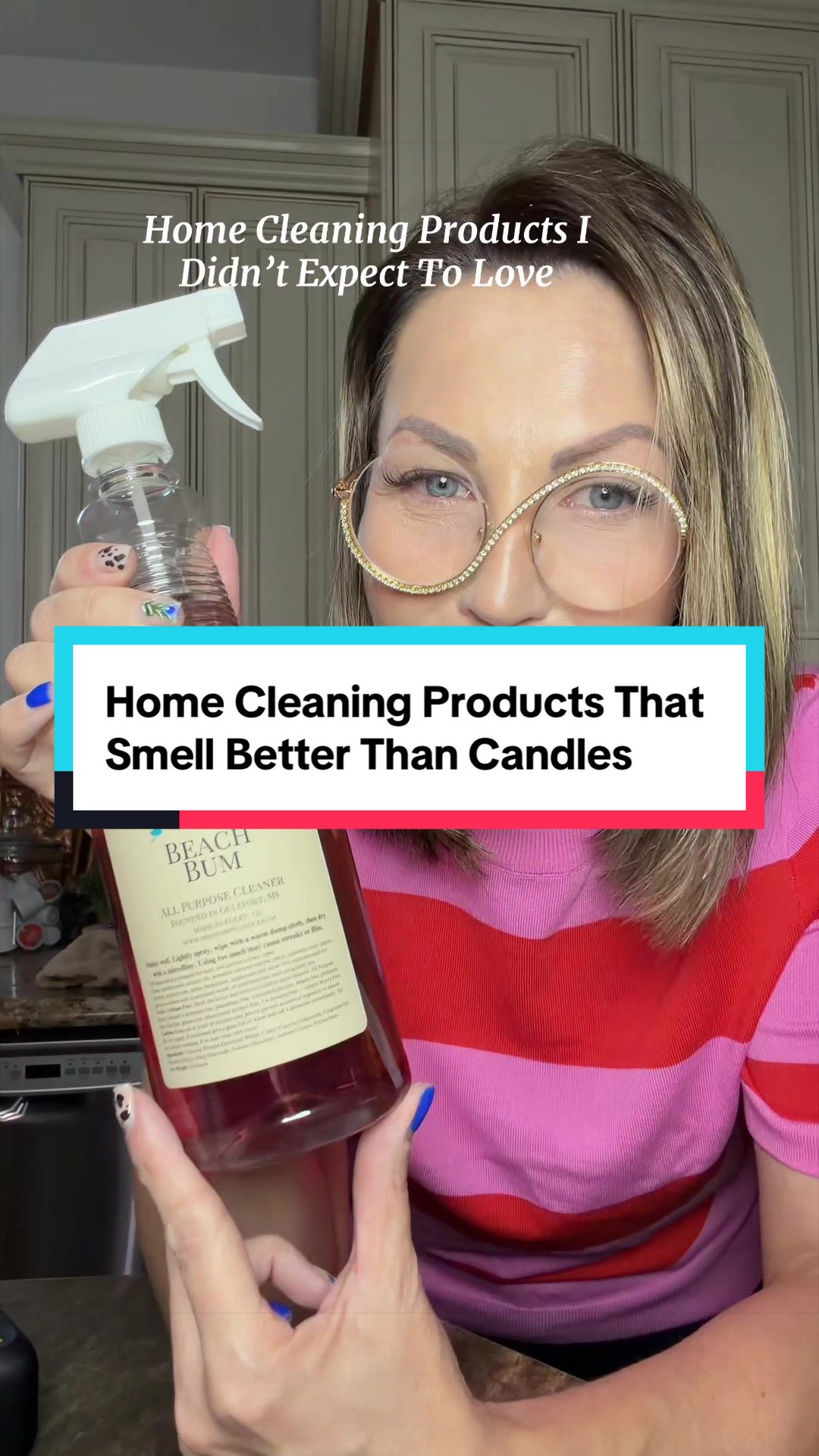 TikTok post by @ovella_b for Mississippi Candle Co.. Caption reads: [...] the hype. #HomeCleaningProducts....