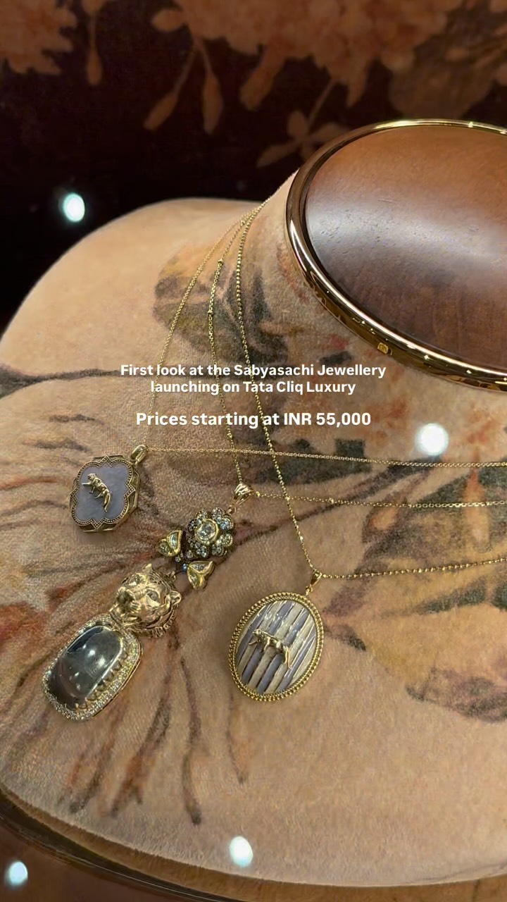 Instagram post by @singh_rakshit for Sabyasachi. Caption reads: In a legendary move, @sabyasachiofficial partners....