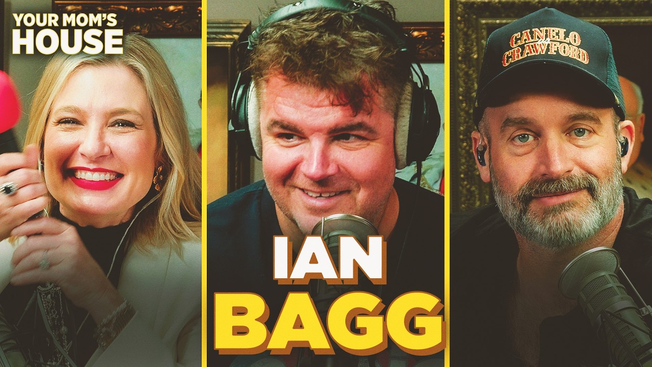 YouTube post by @YMHStudios for hims. Caption reads: Our Favourite Canadian(s) w/ Ian Bagg | Your Mom's....