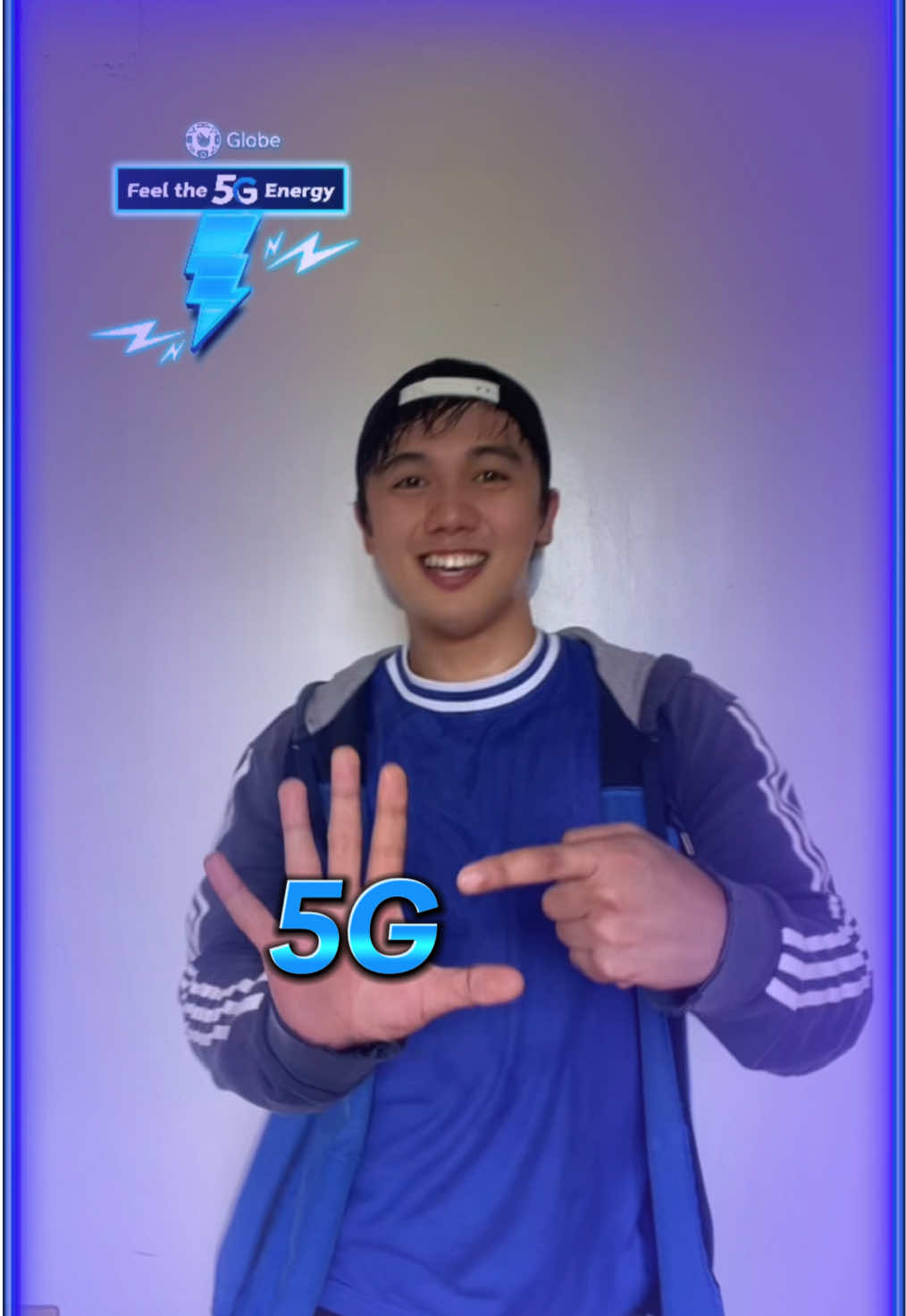 TikTok post by @m_o_n_key_ for Globe Telecom. Caption reads: Feel the 5G energy with Globe @Globe Telecom....