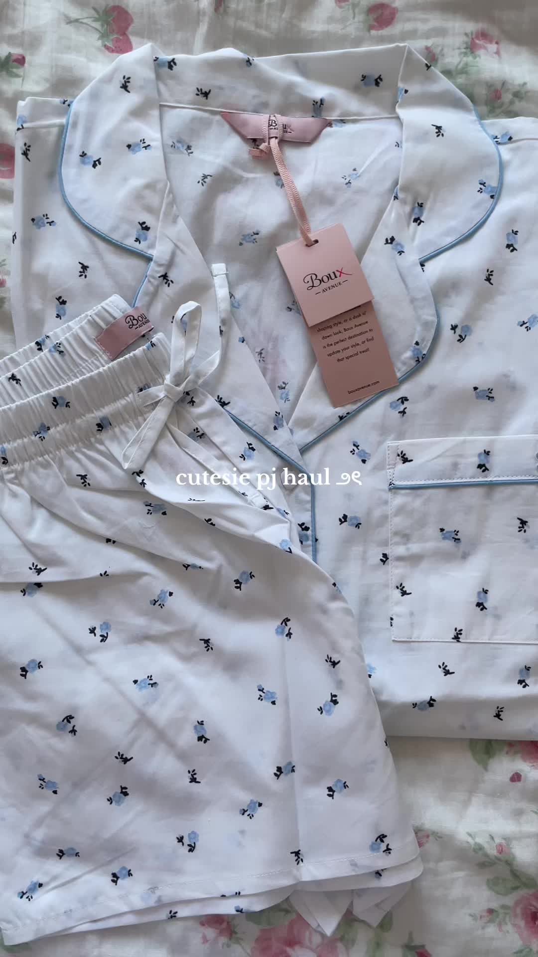 TikTok post by @_emilymei for Boux Avenue. Caption reads: 🤍 @Boux Avenue #summer #aesthetic #foryoupage....